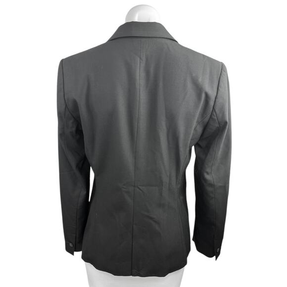 Zara Black One Button Notch Collar Career Business Office Blazer Coat Jacket 6 - Picture 2 of 4